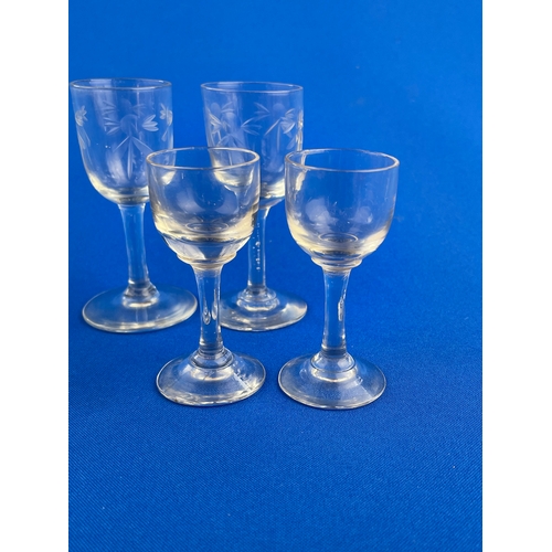 355 - Antique Cordial Glasses