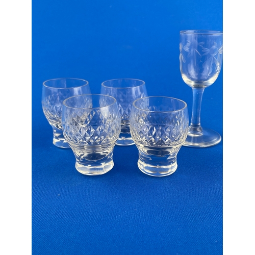 355 - Antique Cordial Glasses