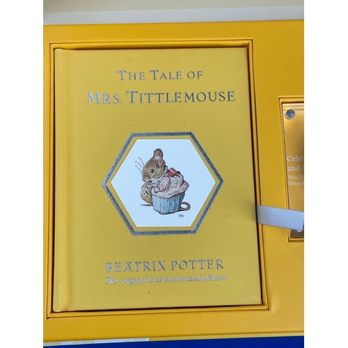 12 - Limited Edition Beatrix Potter Mrs Tittlemouse Silver Proof 50p Fifty Pence Presentation Box With Bo... 