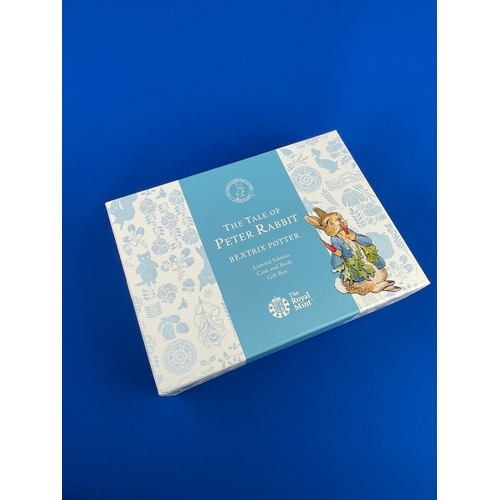 14 - Limited Edition Beatrix Potter Peter Rabbit Silver Proof 50p Fifty Pence Presentation Box With Book ... 