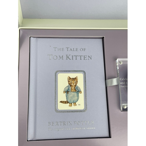 15 - Limited Edition Beatrix Potter Tom Kitten Silver Proof 50p Fifty Pence Presentation Box With Book & ...