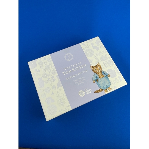 15 - Limited Edition Beatrix Potter Tom Kitten Silver Proof 50p Fifty Pence Presentation Box With Book & ... 