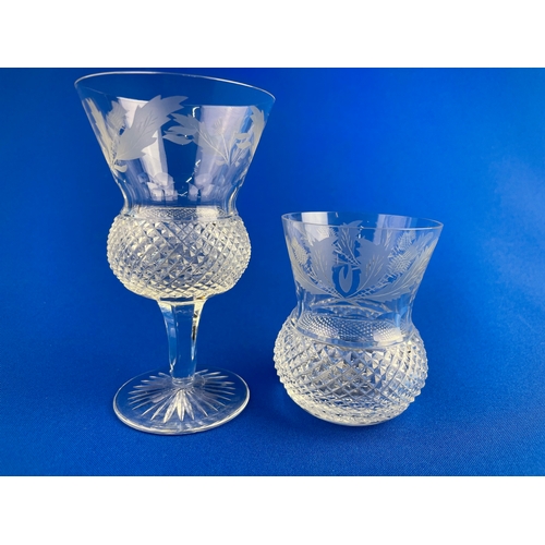 335 - Edinburgh Crystal Thistle Glasses