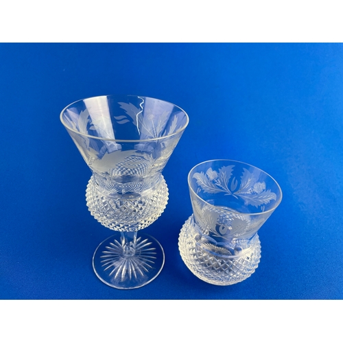 335 - Edinburgh Crystal Thistle Glasses