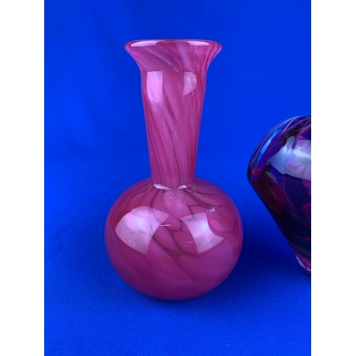 339 - Mtarfa Glass Vase and Mid-Century Art Glass Bowl