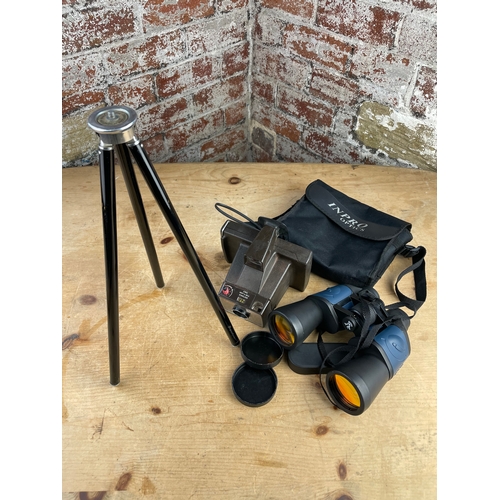 276 - Vintage Johnsons of Hendon Telescopic Camera Tripod, Polariod Super Swinger Camera & Inpro Optics Bi... 