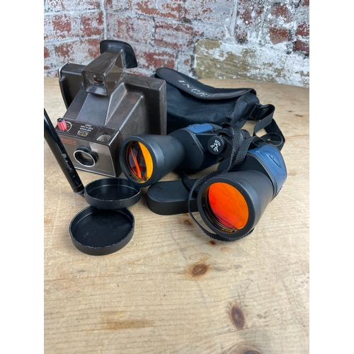 276 - Vintage Johnsons of Hendon Telescopic Camera Tripod, Polariod Super Swinger Camera & Inpro Optics Bi... 