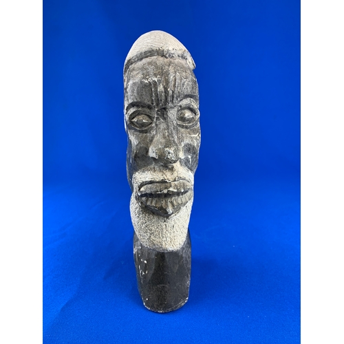 279 - Unusual Vintage African Verdite Hand Carved Stone Bust