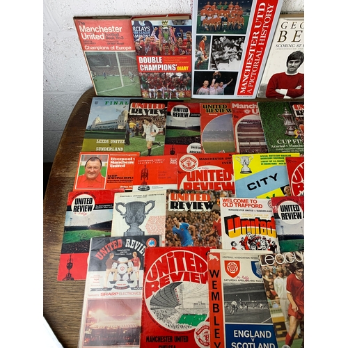 316 - Huge Collection of 60's-90's Manchester United (largely) Match Day Programme's, George Best Books an... 