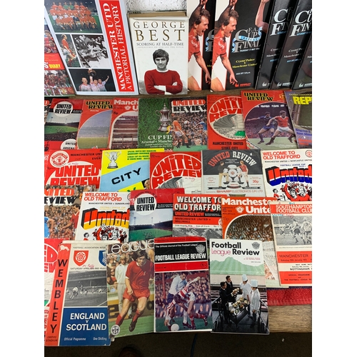 316 - Huge Collection of 60's-90's Manchester United (largely) Match Day Programme's, George Best Books an... 