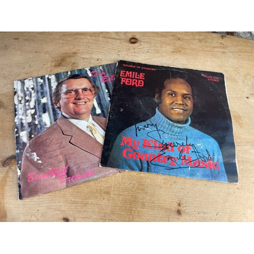 288 - Two Signed, Autographed Vinyl LP Records. Emile Ford & Don Estelle.