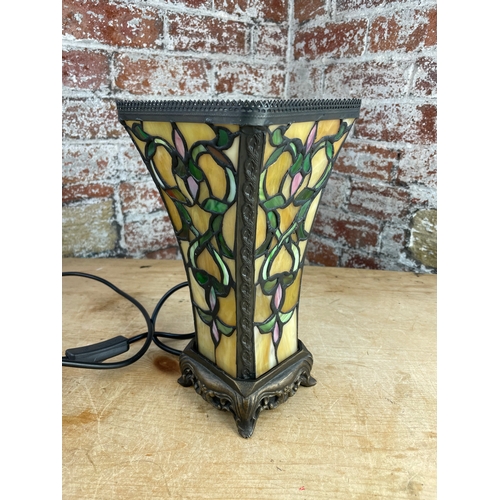 491 - Tiffany Style Table Lamp. Condition As Pictured.