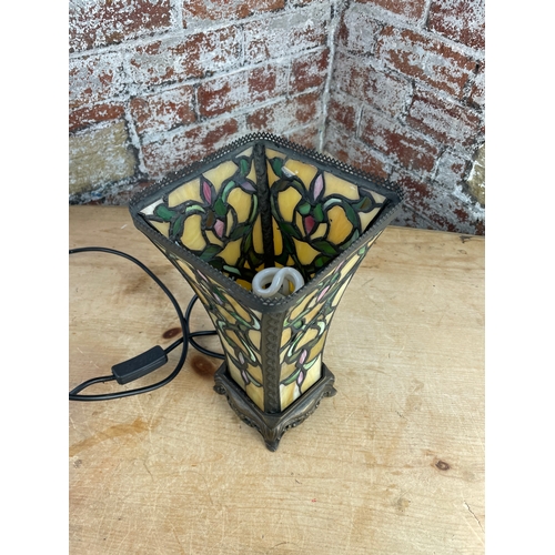 491 - Tiffany Style Table Lamp. Condition As Pictured.