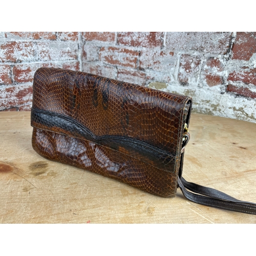 47 - Vintage Snakeskin Ladies Handbag