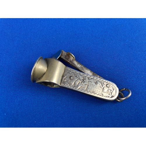 9 - Sterling Silver Cheroot Cigar Cutter