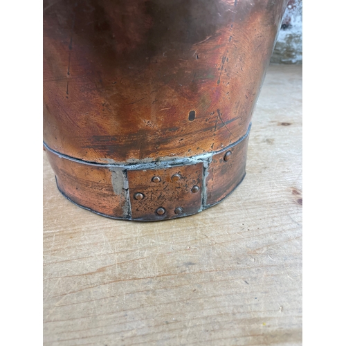 269 - Antique Riveted Copper Bucket