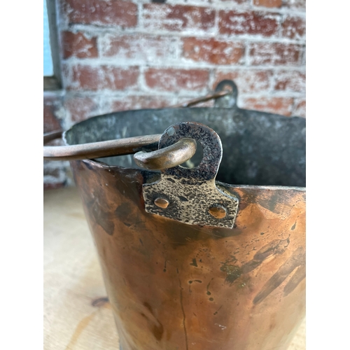 269 - Antique Riveted Copper Bucket