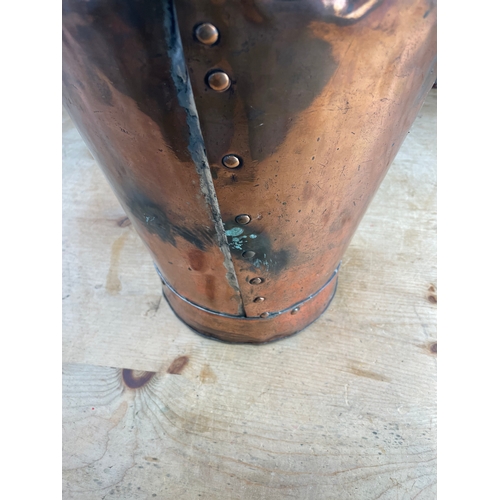 269 - Antique Riveted Copper Bucket