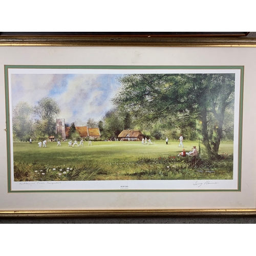 444 - Two Limited Artist Signed Cricket Themed Prints - The Pride of the Village by Linda Jane Smith and I... 