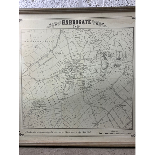 449 - 1849 Reproduction Map of Harrogate