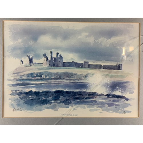 451 - Two Limited Signed Prints - Dunstanburgh Castle and Autumn Skies Over Ripon Cathedral by Sally Stern... 