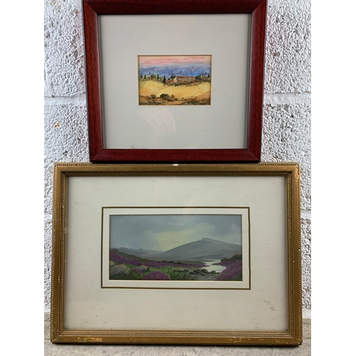 453 - Two Smaller Original Works - One French Countryside and a Mountain Scene