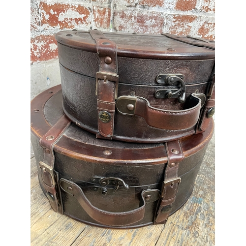 315 - Two Leather Hard Case Boxes / Bags