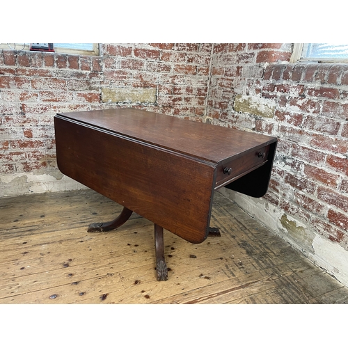 504 - Regency Drop Leaf Pedestal Table With Drawer