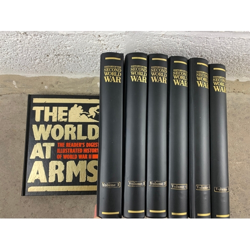 464 - History of the Second World War Collectors Folders and The World at Arms Military Interest