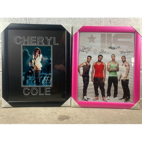 163 - Hand Signed Autograph of Cheryl Cole incredibly well framed with COA and JLS Print