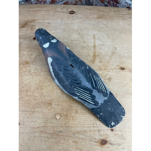 181 - Vintage Hand Painted Metal Pigeon Shooting Decoy