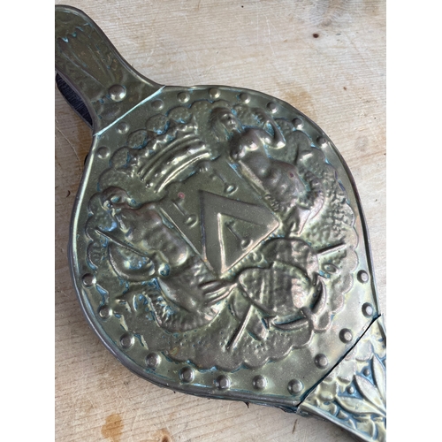 182 - Brass Bellows With Mermaid Design