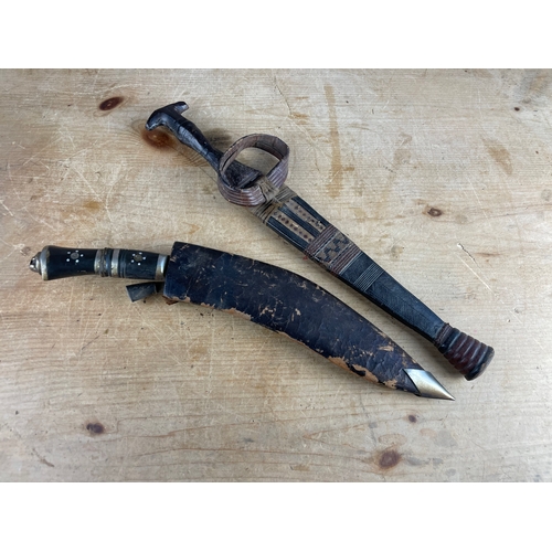 186 - Two Vintage Knives / Daggers With Scabbards