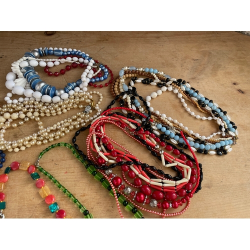 16 - Collection Of Vintage Necklaces Inc. Glass Beads