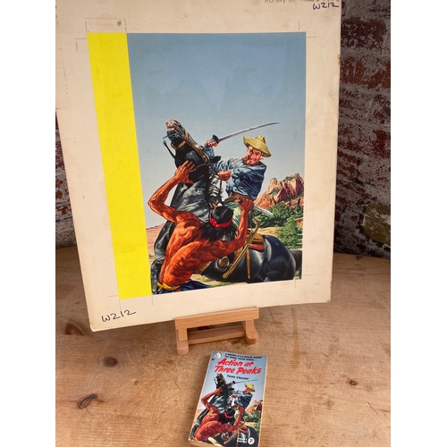 34 - 1954 Original Cover Artwork From Pulp Cowboy Novel 