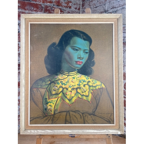 35 - Tretchikoff Chinese Girl Original Print In Original Boots Frame.