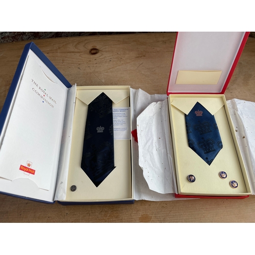 203 - Royal Mail Commission Service Awards. Boxed Ties & Pins For 20 Years Service & 30 Years Service.