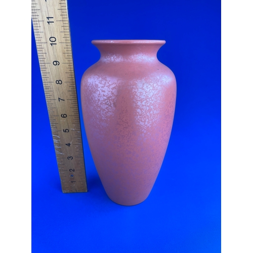 285 - Poole Pottery Salmon Pink Lustre Vase