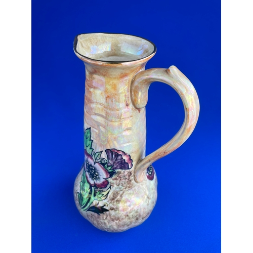 286 - Kensington Ware Hand Painted Art Deco Lustre Jug