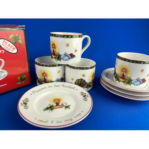 309 - Portmeirion Studios Espresso Cups & Saucers Boxed