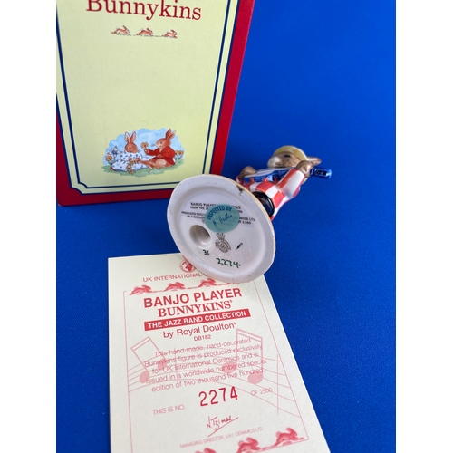 253 - Limited Edition Royal Doulton Bunnykins Banjo Player With Box & COA