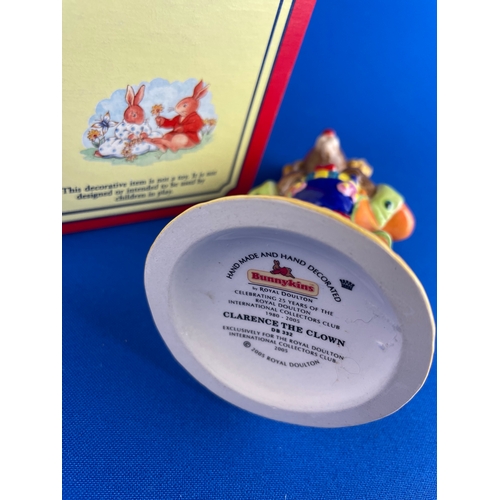 259 - Limited Edition Collectors Club Royal Doulton Bunnykins Clarence The Clown With Box & COA