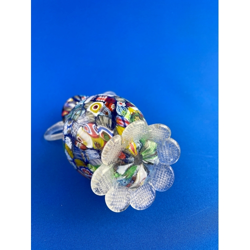 213 - Vintage Millefiori Glass Vase In The Style Of Fratelli Toso