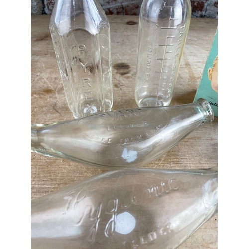 139 - Vintage Glass Baby Feeding Bottles Inc. Pyrex