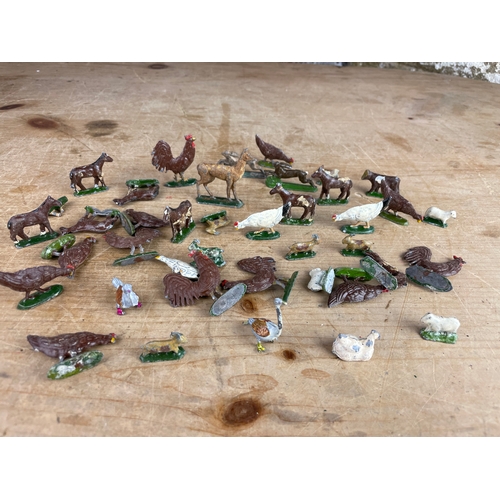 53 - Group Of Vintage Lead Farmyard Animals