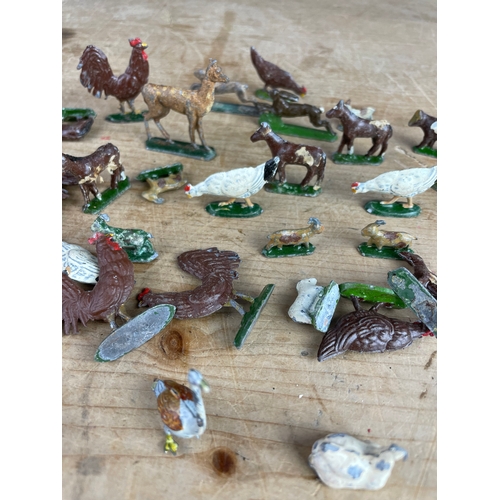 53 - Group Of Vintage Lead Farmyard Animals