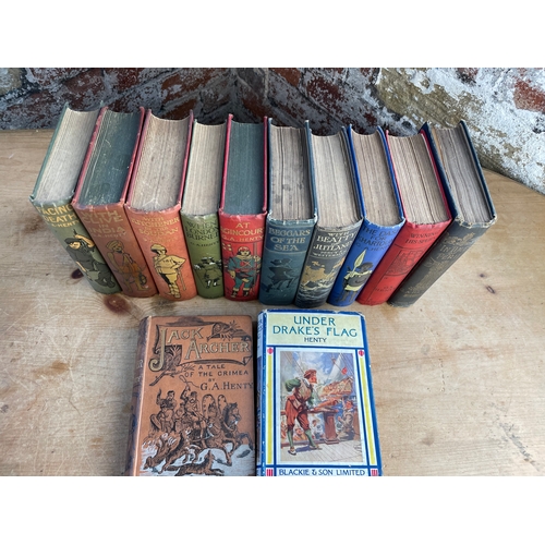 125 - 10x G.A. Henty Vintage Books & 3x Others