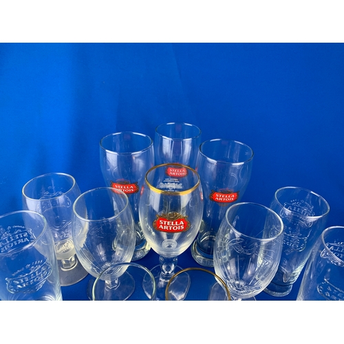 76 - Collection of Vintage and Collectable Stella Artois Glasses - Breweriana Advertising Interest