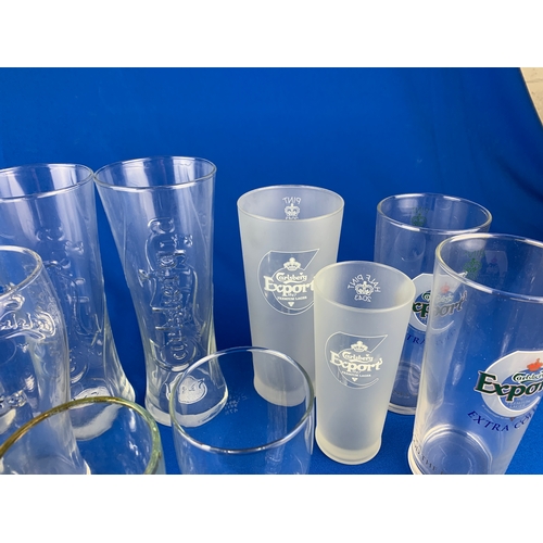 69 - Vintage and Collectable Carlsberg Beer Glasses - Breweriana Advertising Interest