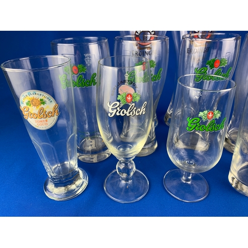 71 - Vintage and Collectable Grolsch, Holsten Pils and Erdinger Glasses - Breweriana Advertising Interest